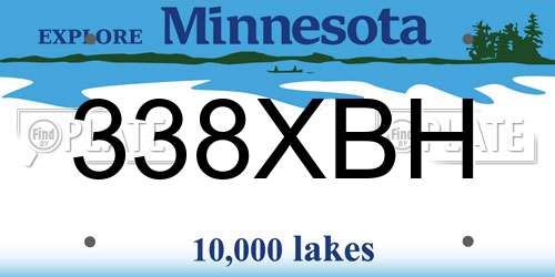 338XBH Minnesota License Plate