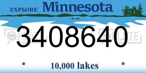 3408640 Minnesota License Plate