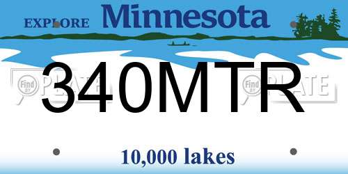 340MTR Minnesota License Plate