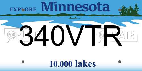 340VTR Minnesota License Plate