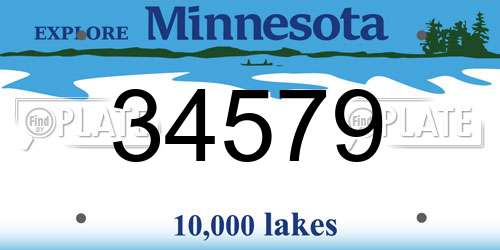 34579 Minnesota License Plate