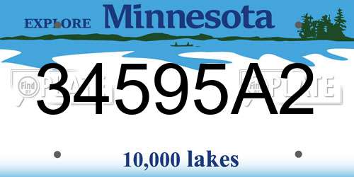 34595A2 Minnesota License Plate