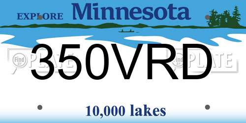 350VRD Minnesota License Plate