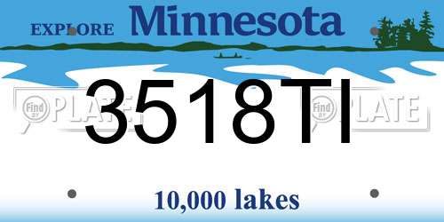 3518TI Minnesota License Plate