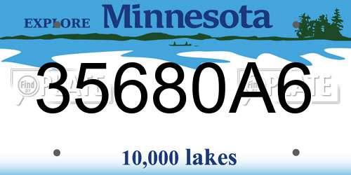 35680A6 Minnesota License Plate