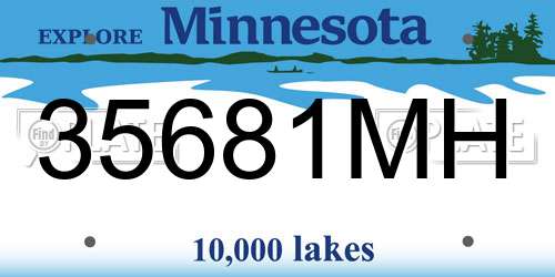 35681MH Minnesota License Plate