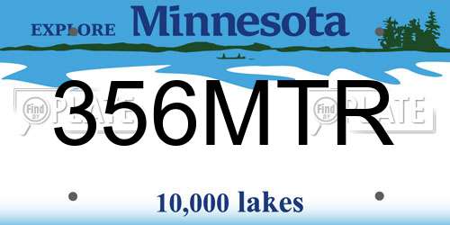 356MTR Minnesota License Plate