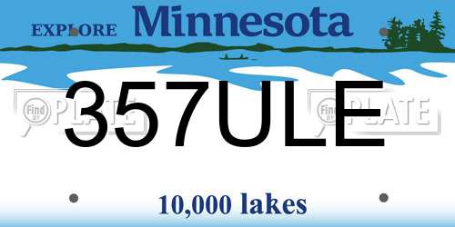 357ULE Minnesota License Plate