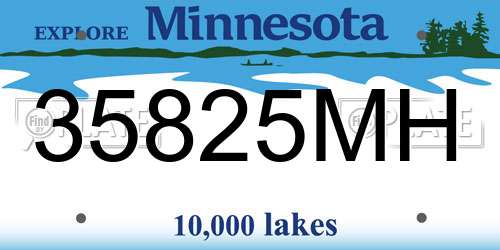 35825MH Minnesota License Plate