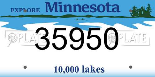 35950 Minnesota License Plate