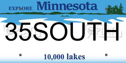 35SOUTH Minnesota License Plate