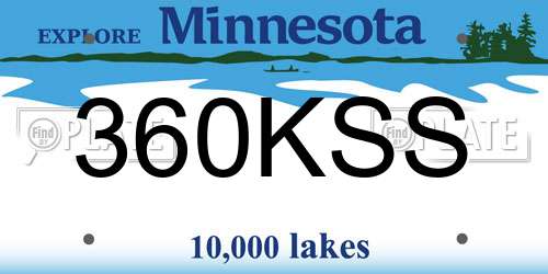 360KSS Minnesota License Plate