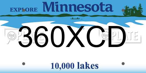 360XCD Minnesota License Plate