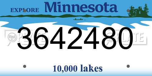 3642480 Minnesota License Plate