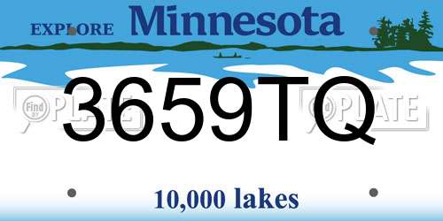 3659TQ Minnesota License Plate