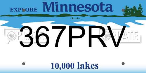 367PRV Minnesota License Plate