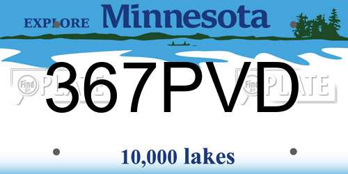 367PVD Minnesota License Plate