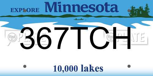 367TCH Minnesota License Plate