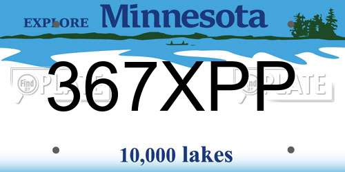 367XPP Minnesota License Plate