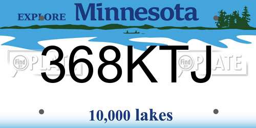 368KTJ Minnesota License Plate