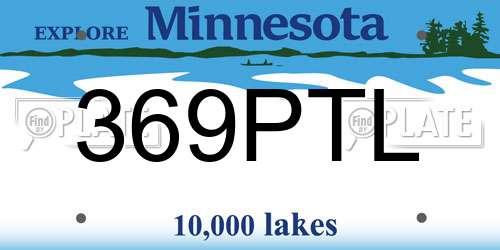 369PTL Minnesota License Plate