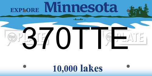 370TTE Minnesota License Plate