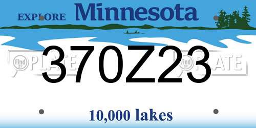370Z23 Minnesota License Plate
