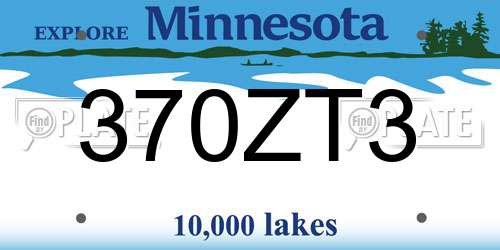 370ZT3 Minnesota License Plate