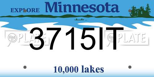 3715IT Minnesota License Plate