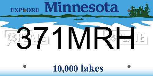 371MRH Minnesota License Plate