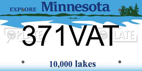 371VAT Minnesota License Plate