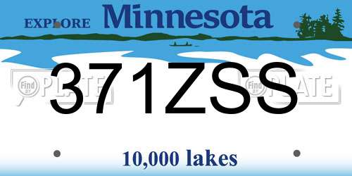 371ZSS Minnesota License Plate