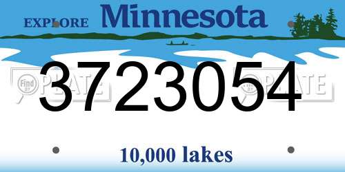 3723054 Minnesota License Plate