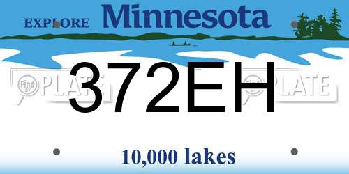 372EH Minnesota License Plate