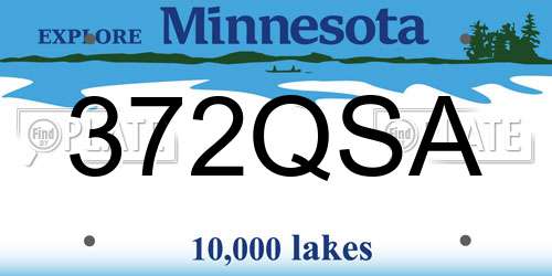 372QSA Minnesota License Plate