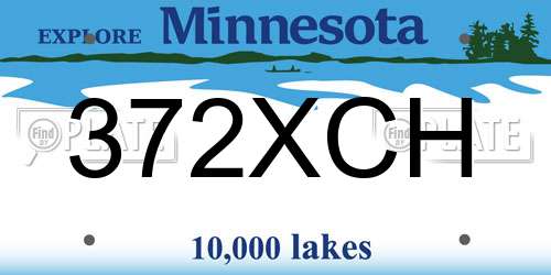 372XCH Minnesota License Plate