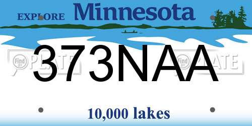 373NAA Minnesota License Plate