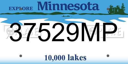 37529MP Minnesota License Plate