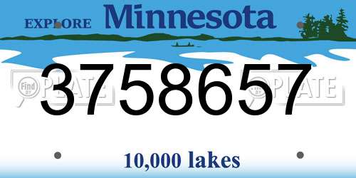 3758657 Minnesota License Plate