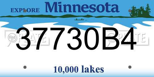 37730B4 Minnesota License Plate
