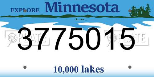 3775015 Minnesota License Plate