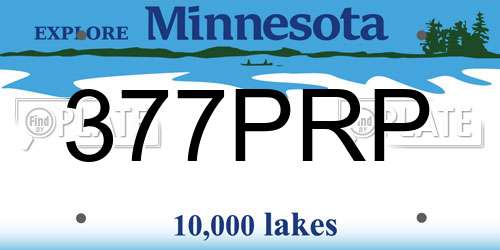 377PRP Minnesota License Plate