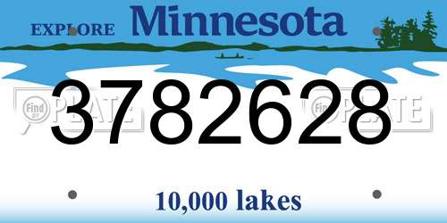 3782628 Minnesota License Plate