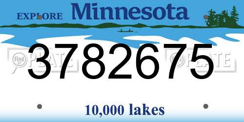 3782675 Minnesota License Plate