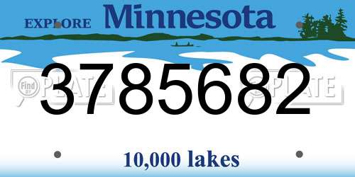 3785682 Minnesota License Plate