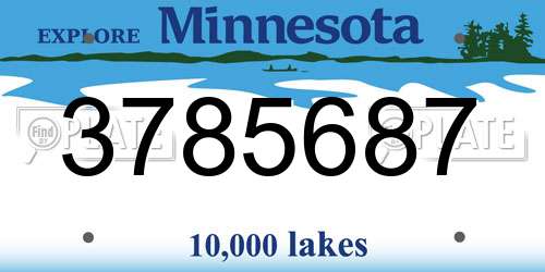 3785687 Minnesota License Plate