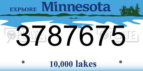 3787675 Minnesota License Plate