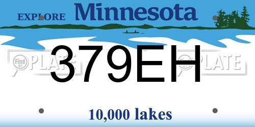 379EH Minnesota License Plate
