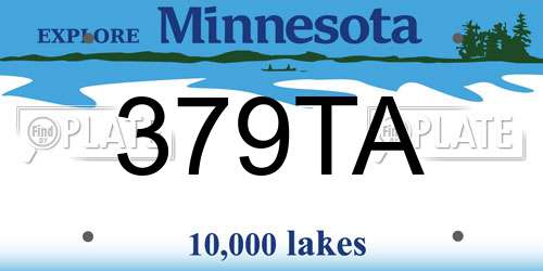 379TA Minnesota License Plate