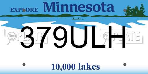 379ULH Minnesota License Plate